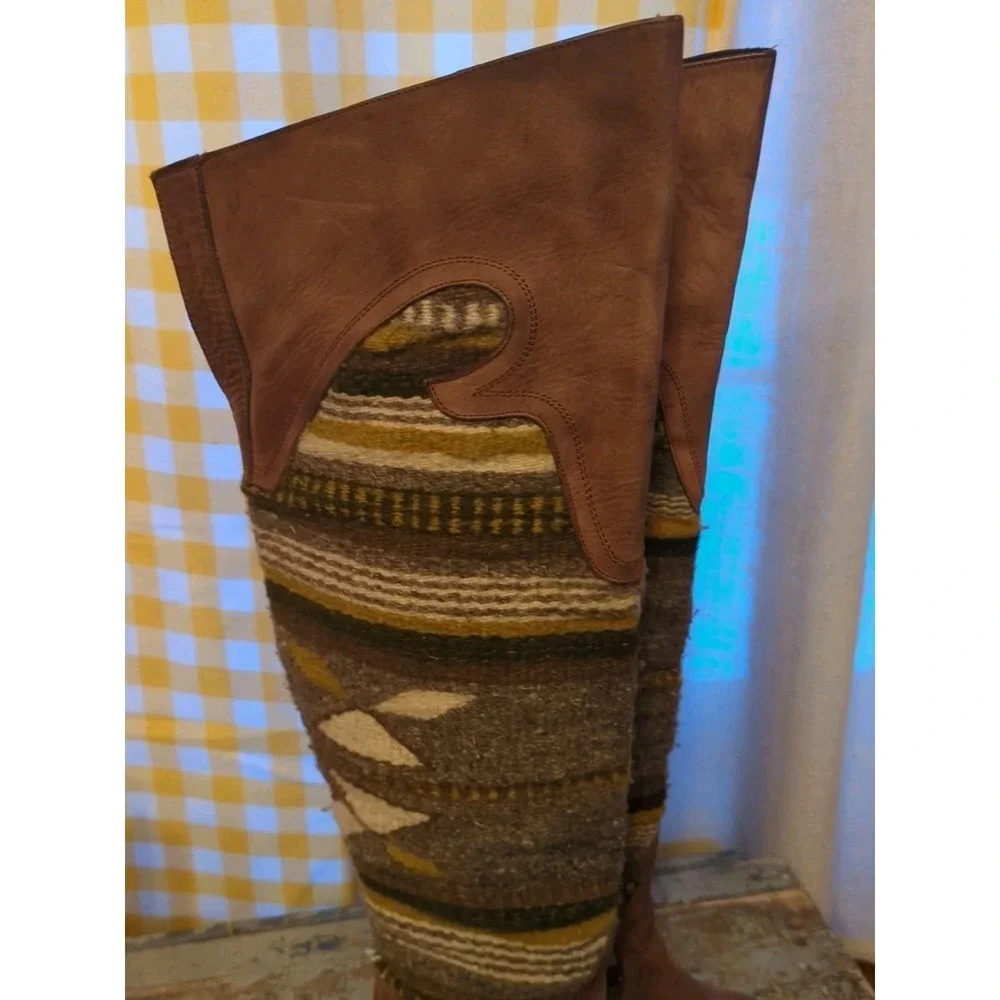 Free Bird By Steven CABAL Over Knee Wool Blanket Boots Women's Size‎ 9 M